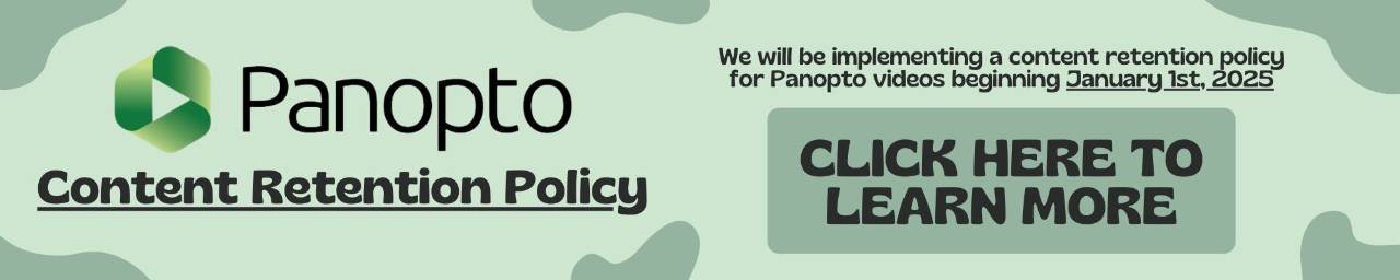 Panopto Content Retention Policy